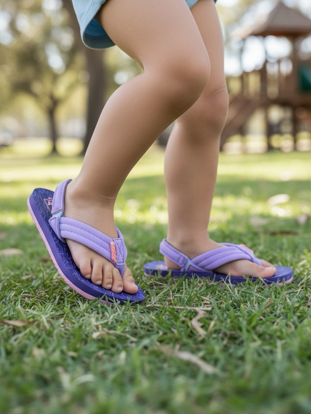 Reef Kids Purple Flip-Flop Sandals - Comfortable Everyday Toddler Shoes